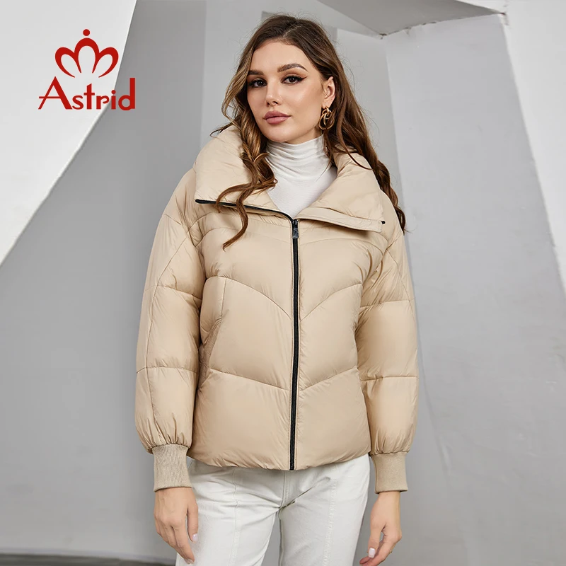 

Astrid Women's Winter Parka Coats Stand Collar Fashion Short Quilted Jackets Thick Warm Outerwear Female Cotton Padded Overcoat