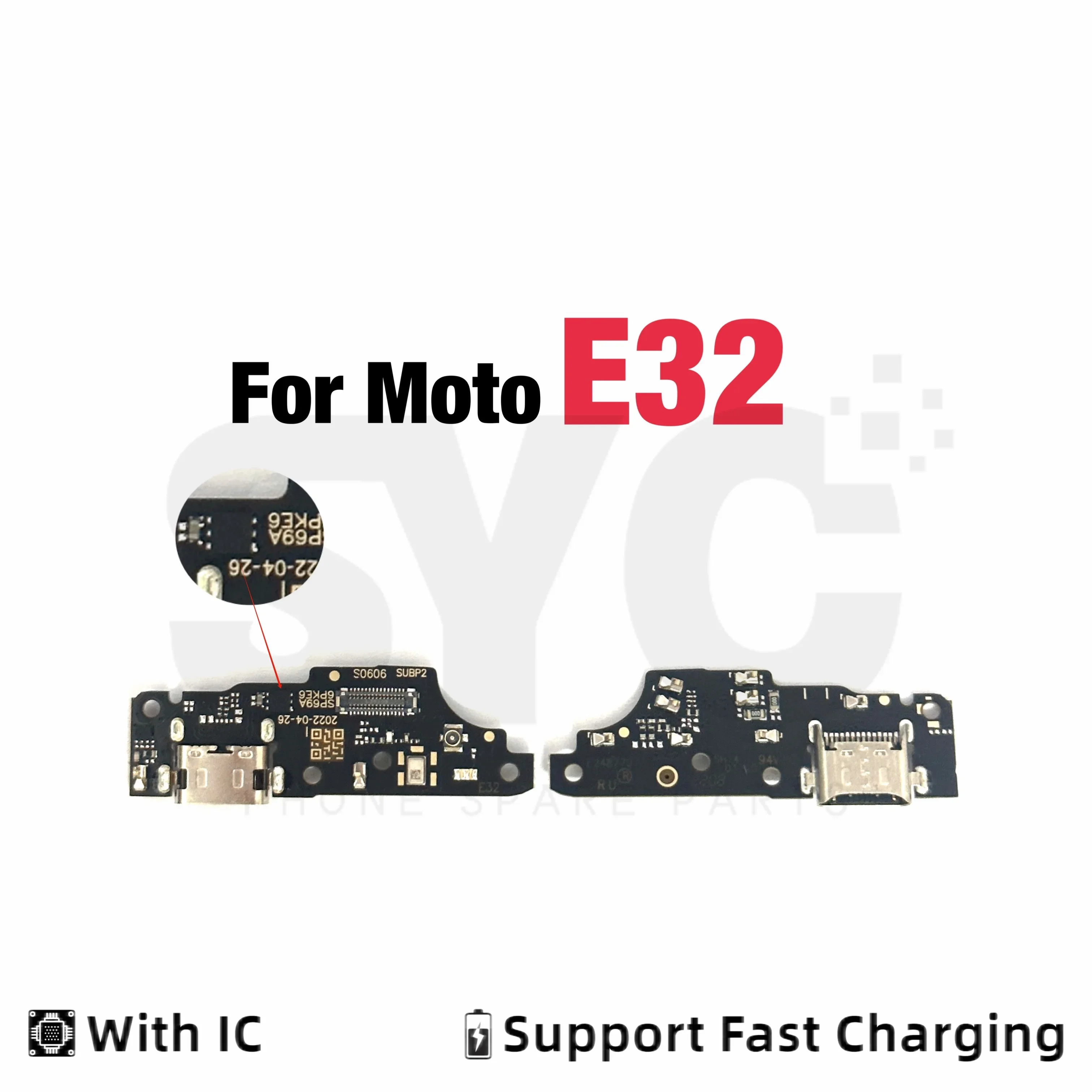 

SYC For Motorola Moto E32 USB Charging Port Dock Charger Connector Charging Board Flex Cable
