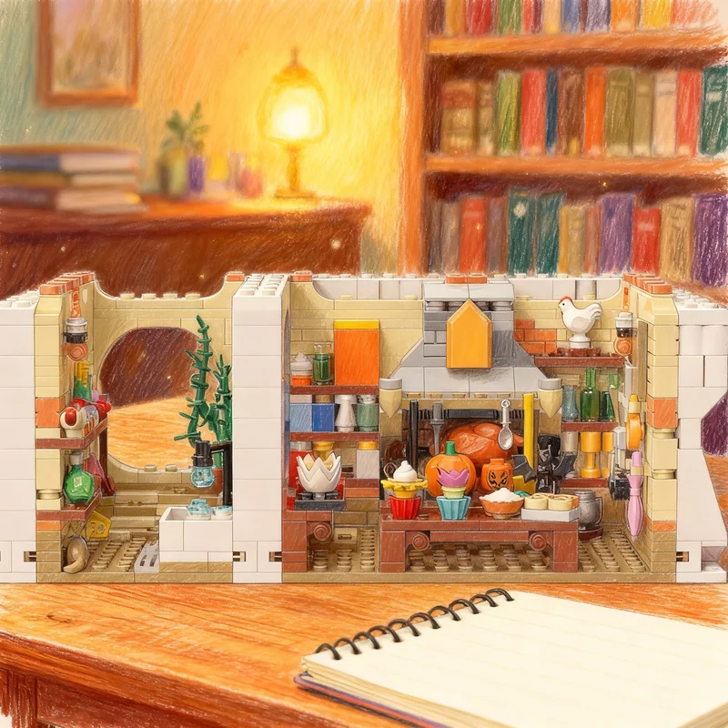 2303pcs MOC Harry Kitchen House Elves Model Building Blocks Construction Toys Idea Creative Education Brick Christmas Gifts Kids