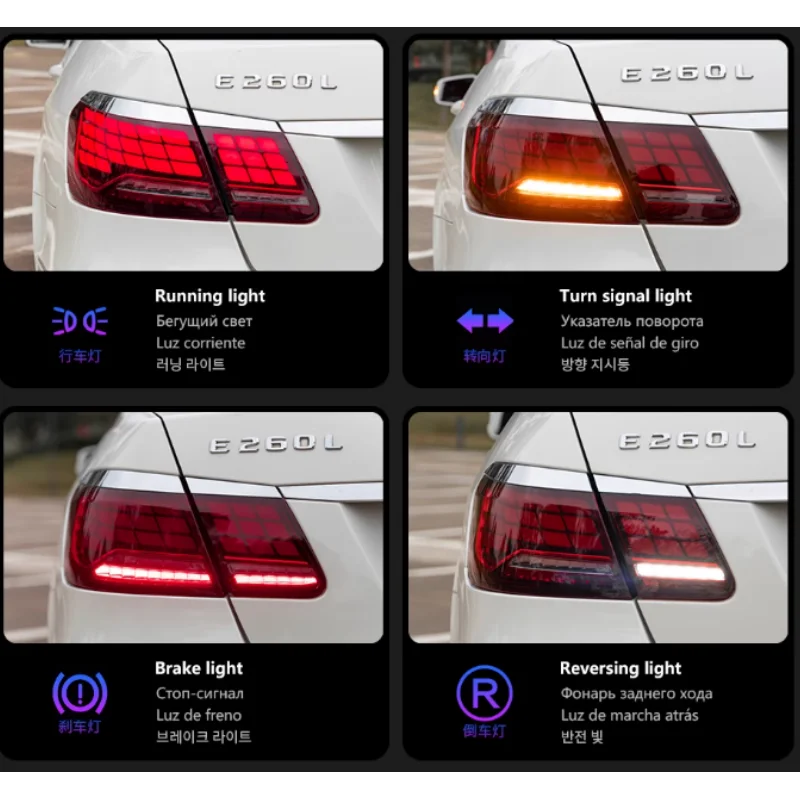 

Подходит для Mercedes-Benz E-Class W212, задний фонарь в сборе E260, задний фонарь Dragon Scale, модифицированный OLED, модернизация водного рулевого управления