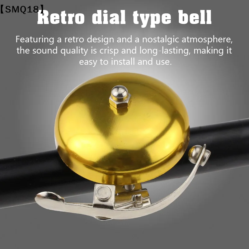 Bicycle Retro Bell Leisure Bicycle Dial Bell Aluminum Silver Gold Coffee Brown Bicycle Bell Bicycle Bell【SMQ】