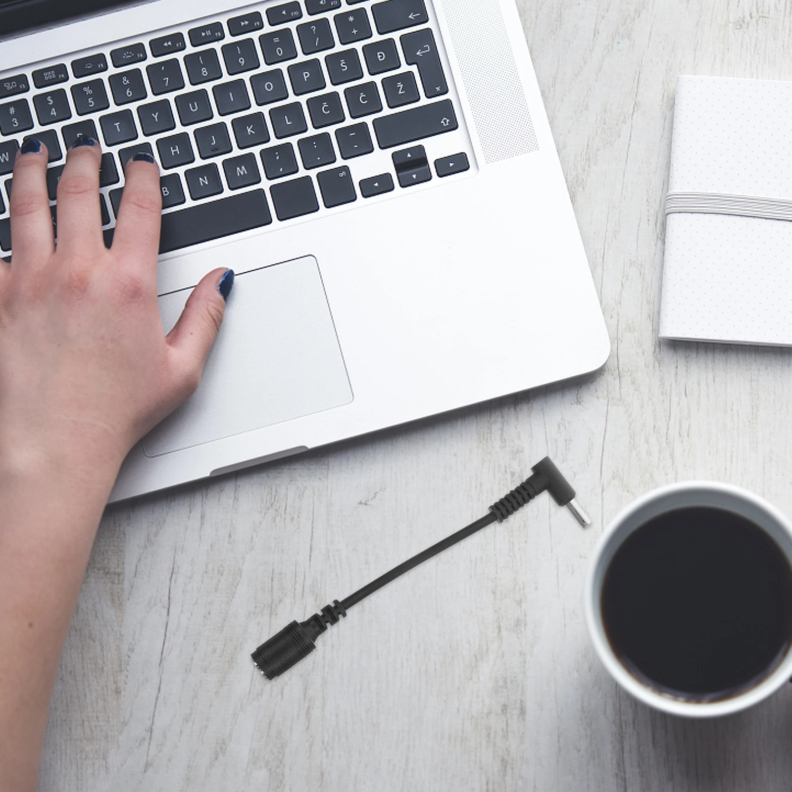 

2Pcs Power Supply Conversion Line Adapter Cable 7.4x5.0 Female to 4.5x3.0 Male Bend Pin Power Supply Converter Plug Cord Laptop