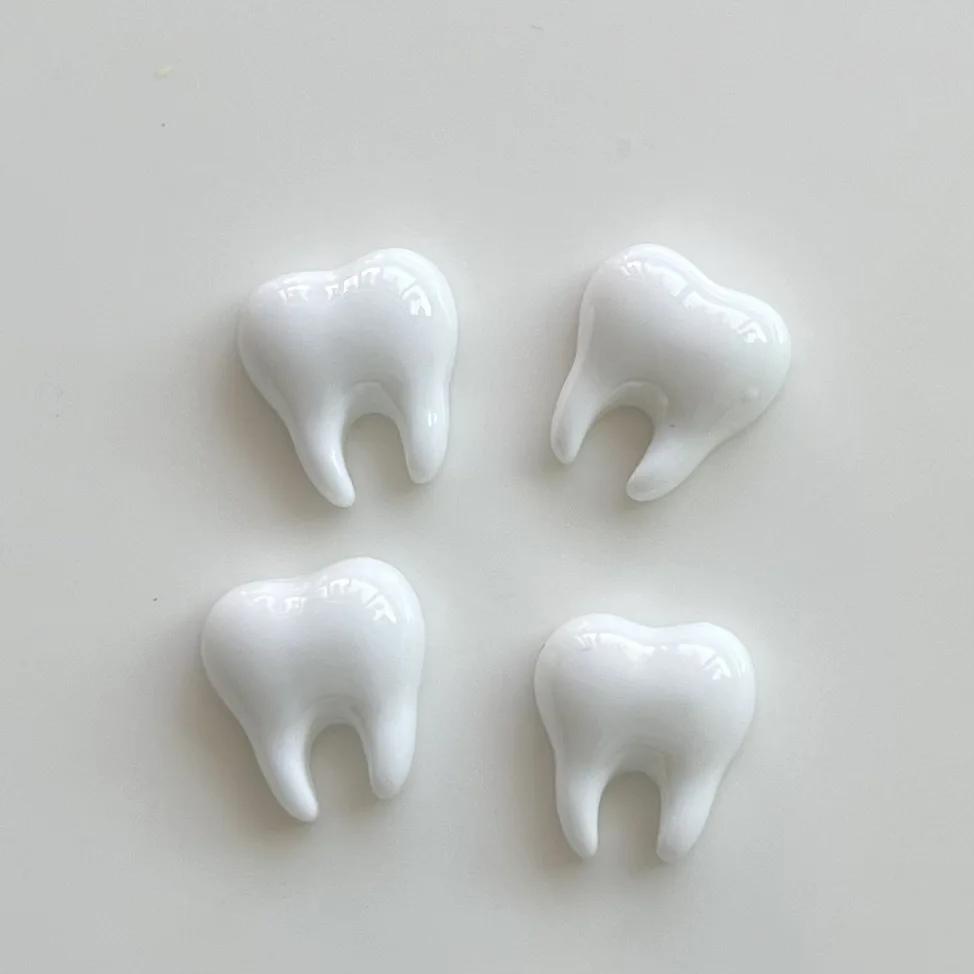 5pcs miniso tooth cartoon series cartoon resin flatback cabochons diy crafts materials jewelry making charms