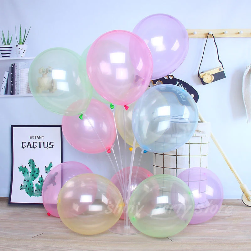 

NEW 20/50/100pcs Crystal Balloon 10 inch Round Transparent Color Bubble Balloon Birthday Party Wedding Decoration Helium Balloon