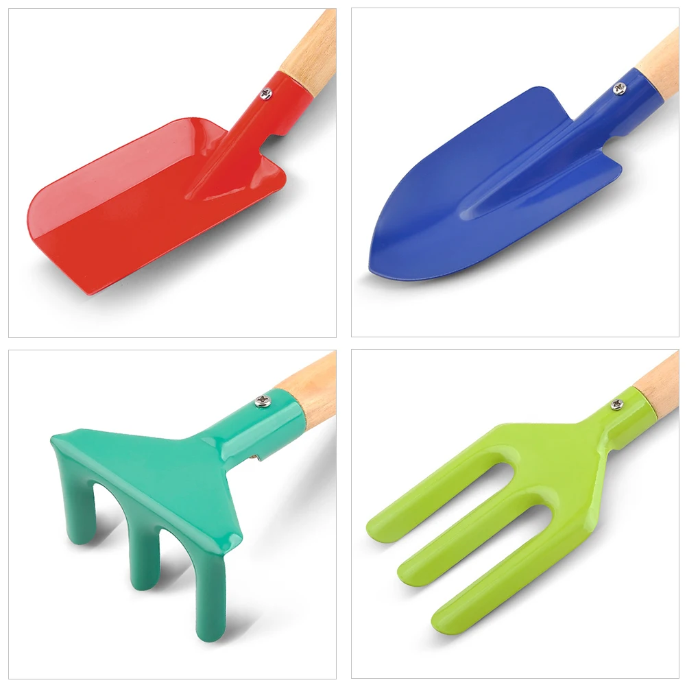 1 комплект детских садовых инструментов, железный деревянный материал для копания