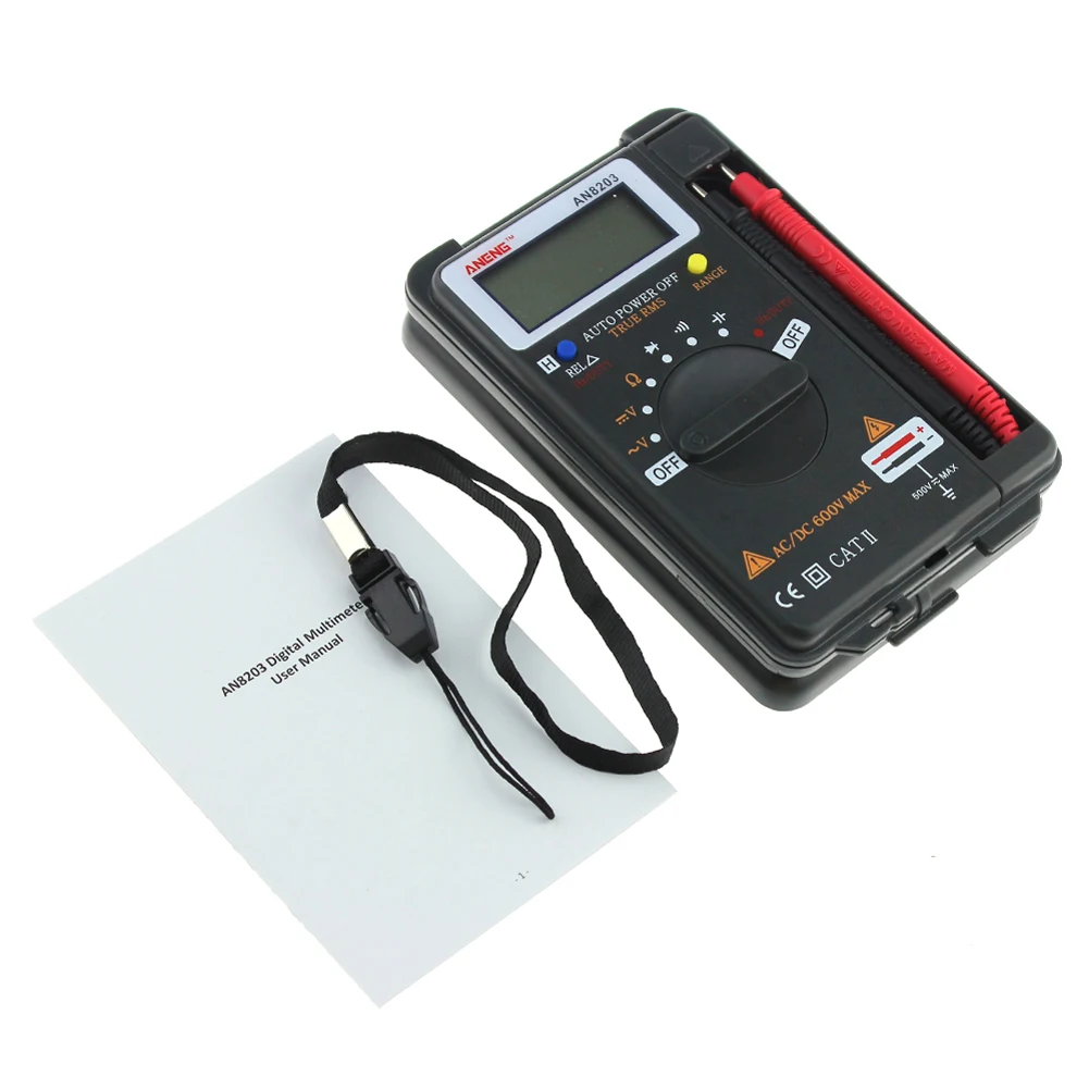 ANENG AN8203 DMM المتكاملة المحمولة جيب صغير رقمي التيار المتناوب/تيار مستمر المتعدد