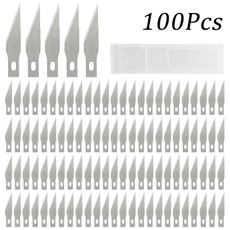 Graviermesser-Klingen, Metall-Skalpellmesser, 100/20 Stück, Holzschnitzmesser-Klingen, Ersatz für chirurgische Skulptur-Schneidwerkzeuge – Detail 7