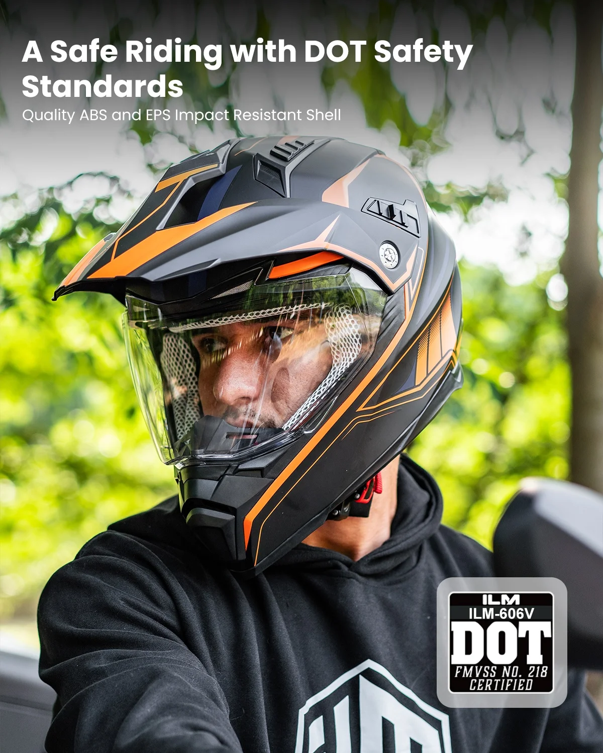خوذة لكامل الوجه حاجب من الشمس للدراجة الترابية ATV موتوكروس كاسكو DOT نموذج معتمد 606 فولت ILM دراجة نارية للطرق الوعرة خوذة رياضية مزدوجة