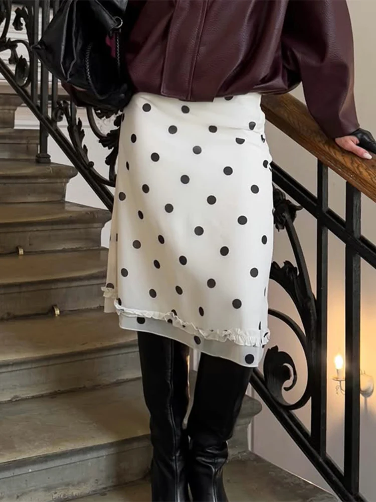 

Trendix Mesh Sheer Midi Skirt Women Summer Sexy Hollow Out High Waist Print Skirts Party Casual Beach Loose See Through Skirt