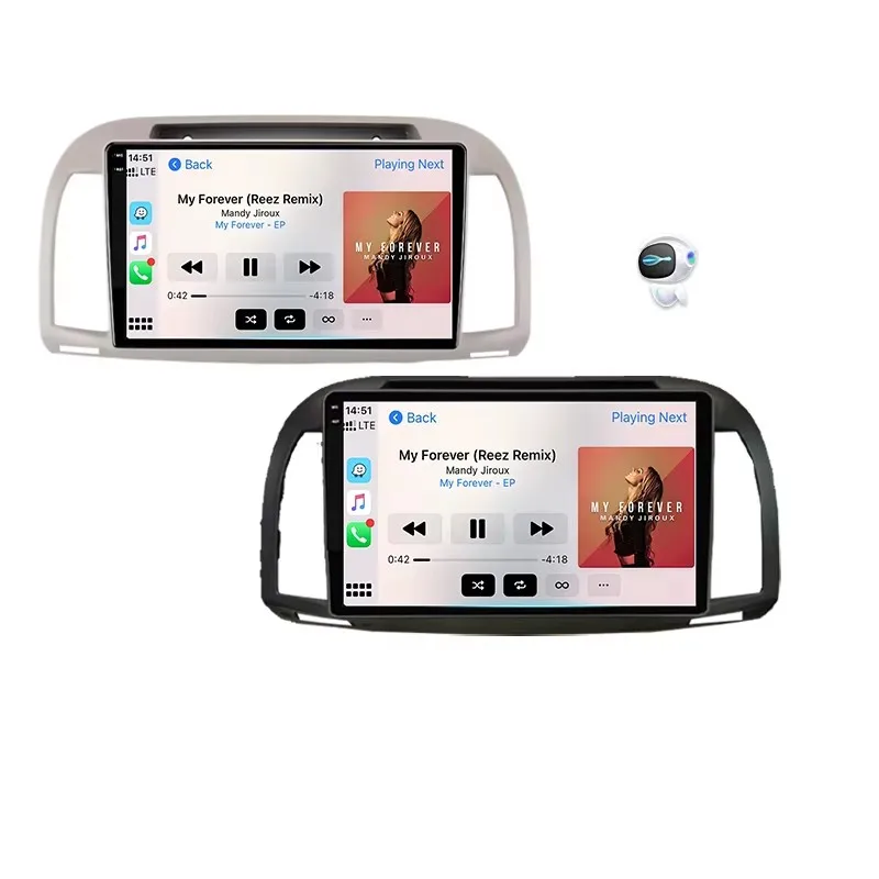 Carplay Android Autoradio Voor Nissan March Micra K12 2002-2010 Auto GPS Navigatie Head Unit Stereo 4G WIFI multimedia Draadloos - afbeelding 2