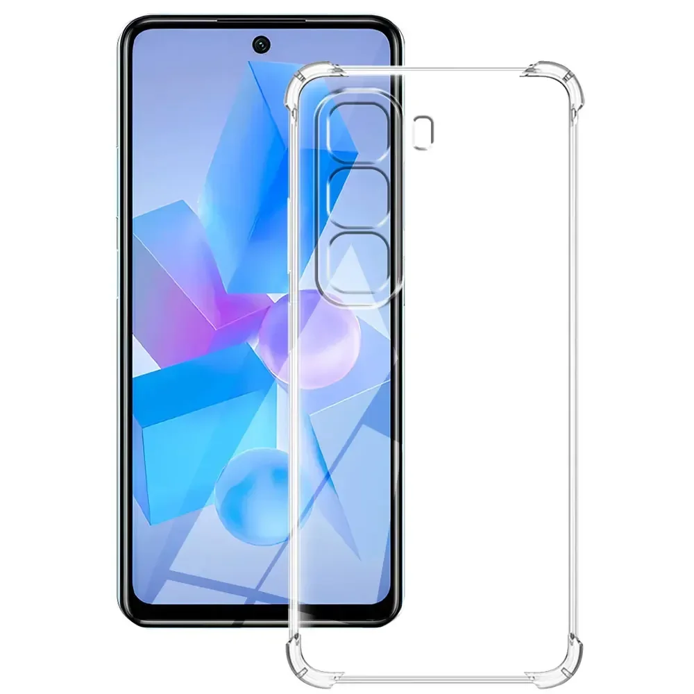 For Infinix Hot 50 4G 5G Case Luxury Clear Shockproof Airbag Soft Silicone Phone Cover For Infinix Hot50 hot 50 Protector Conque