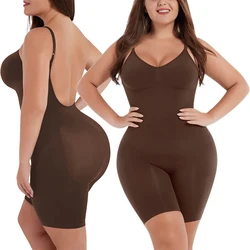 Bodysuits Full Coverage Shapewear Thigh Slim Body Suit Low Back Butt Lift Body Shaper Backless Jumpsuit Seamless Shapers Slimmer