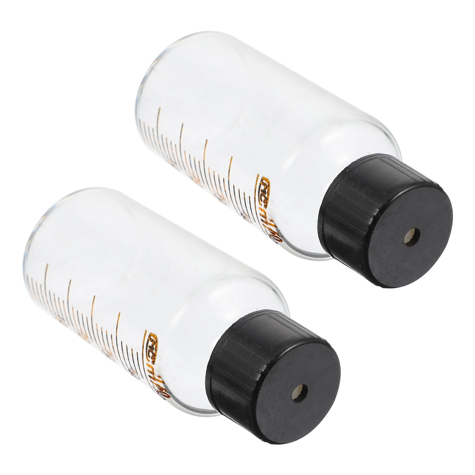 

2Pcs Vacuum Vials Clear Glass Sample Bottles Leak-Proof Transparent Small Liquid Container Rubber Stopper