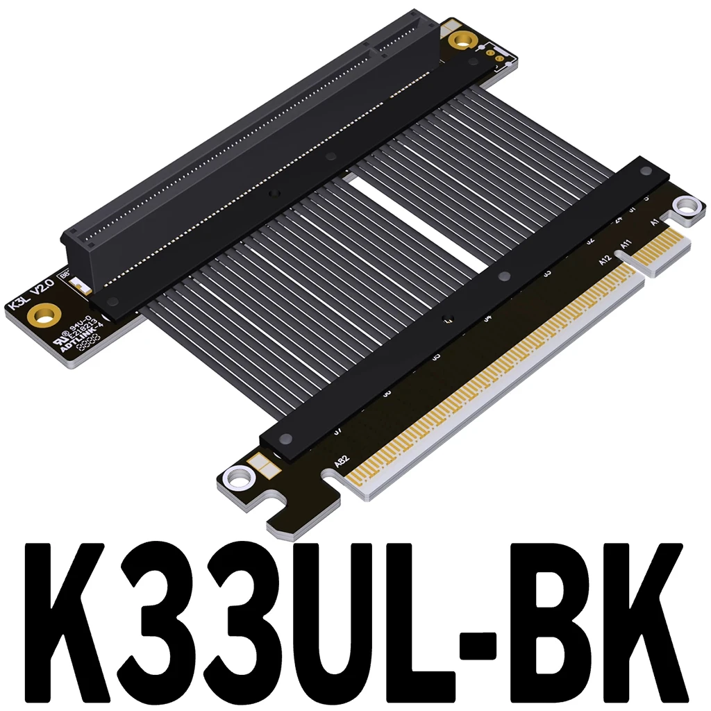 

ADT PCIe 5.0 x16 GEN5 Graphic Card Cable 512Gbps Flexible eGPU Extension Riser Cable for NVIDIA RTX5070 / AMD RX9070 Series