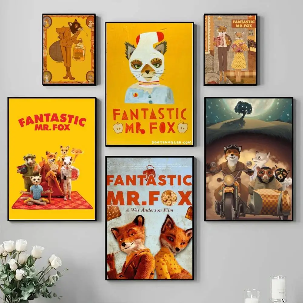 1PC The F-Fantastic Mr Fox Animated film  Poster Self-adhesi