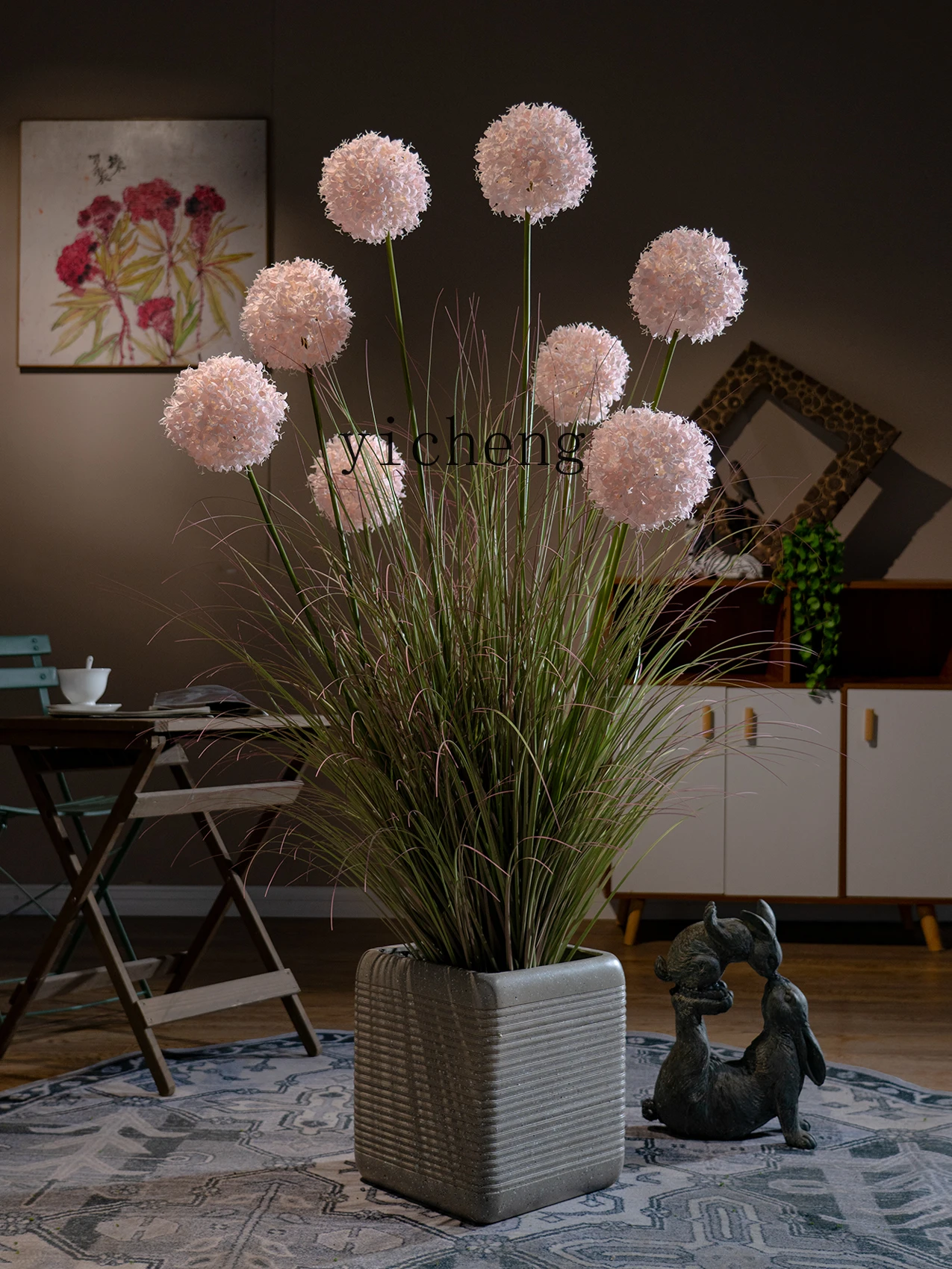 ZF-Simulation Hortensia Reed Enge Verdure Faux Arbres, Salon, Décoration au Sol