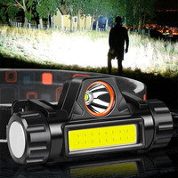 Q5 Built-in 18650 Battery LED Headlamp COB Work Light 2 Light Mode with Magnet Waterproof Headlight Head Lamp Flashlight