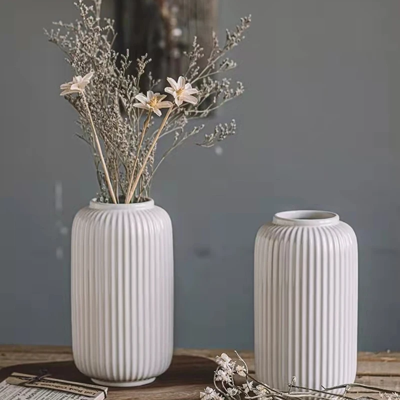 Florero de cerámica hidropónico, decoración estética de flores, florero pequeño Vintage, Jarrones Ikebana de lujo, Decorativos para el hogar, Wazon FYVS