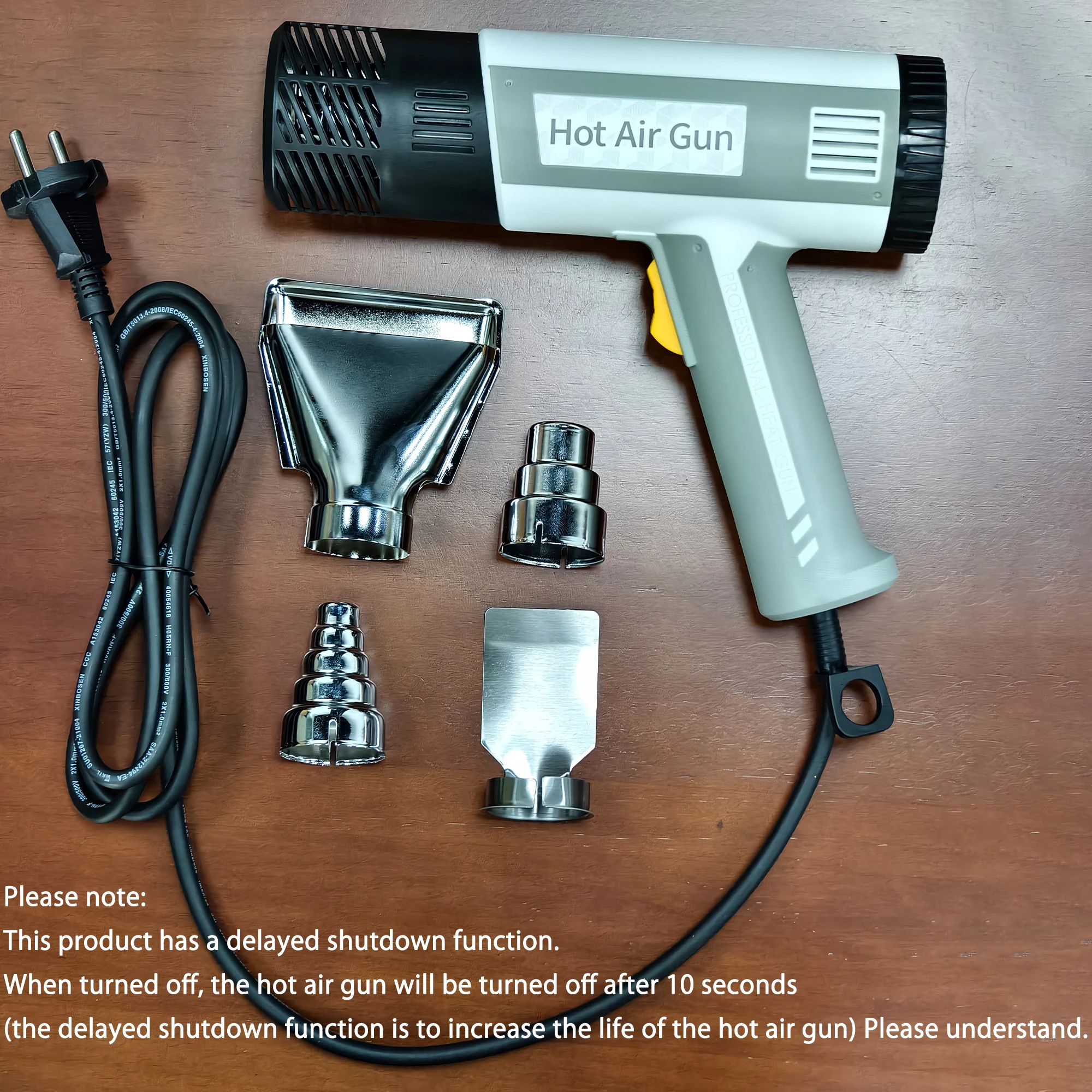 

Small hot air gun, large-screen digital display baking gun, glue-coated thermostat hot air gun, memory settings, smart chip