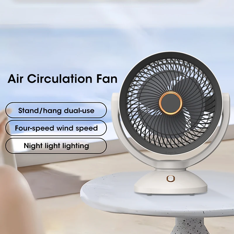 Air Circulation Electric Fan Quiet Desktop Rechargeable 360 Degree Rotation Fan Student Dormitory Small Cooling Ventilador Fans