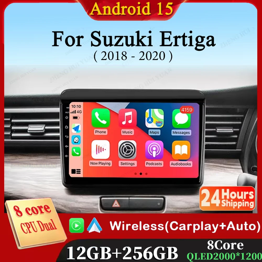 

For Suzuki Ertiga 2018 - 2020 Android 15 2K QLED CarPlay Auto Car Radio Multimedia Video Player GPS stereo Head Unit 4G WIFI