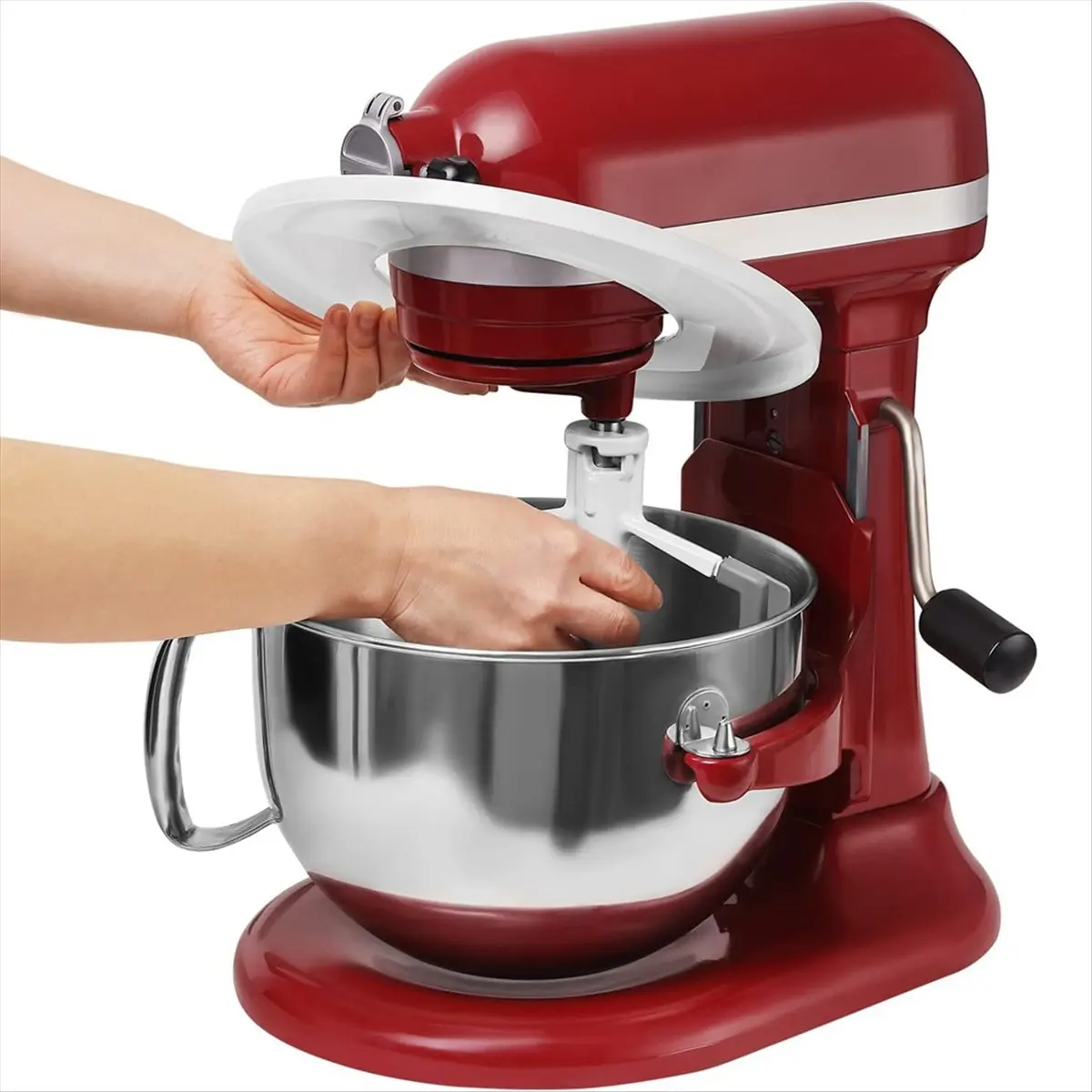 ABKM 2PCS Mixer Bowl Lid Covers for KitchenAid 5.5-6QT Bowls Stand Mixer Splash Guard Lids Prevent Ingredients From Spilling