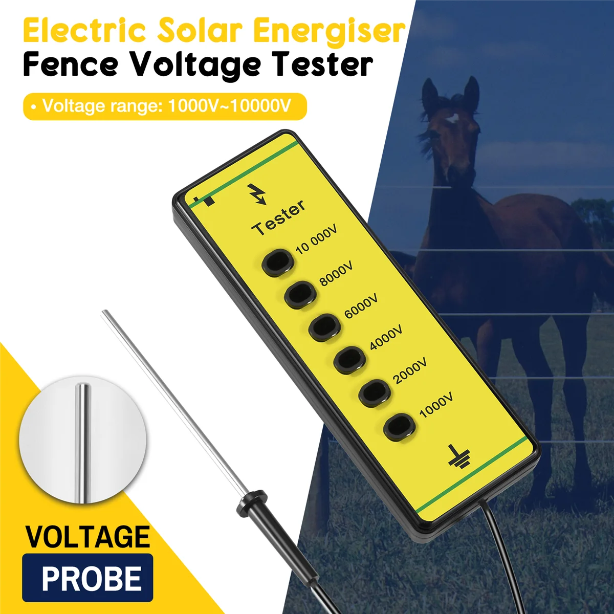 AD41-سياج جهاز قياس الجهد الكهربائي سياج المزرعة الكهربائية الشمسية