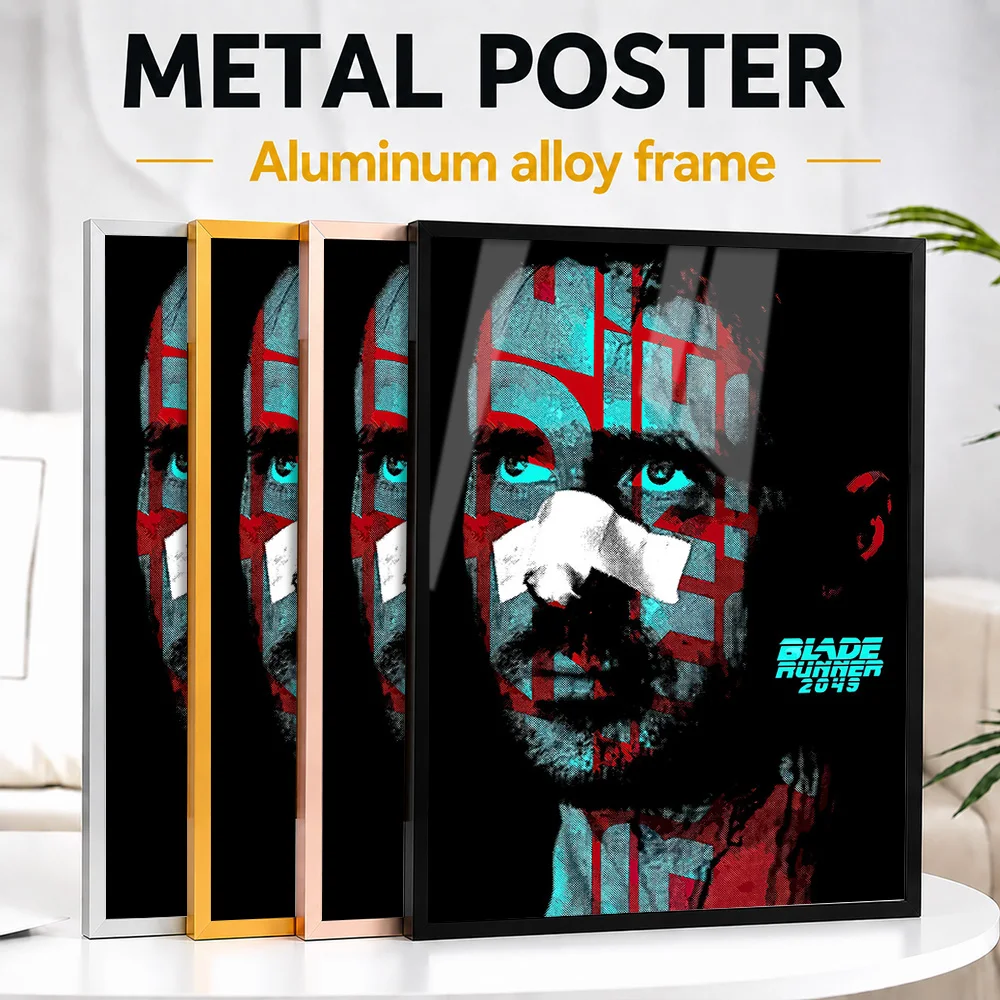 Blade Runner 2049, Impresión Metálica Enmarcada, Foto Personalizada, Arte Mural Estilo Escena Minimalista para Sala Multimedia, Regalo Ideal para Cinefilos
