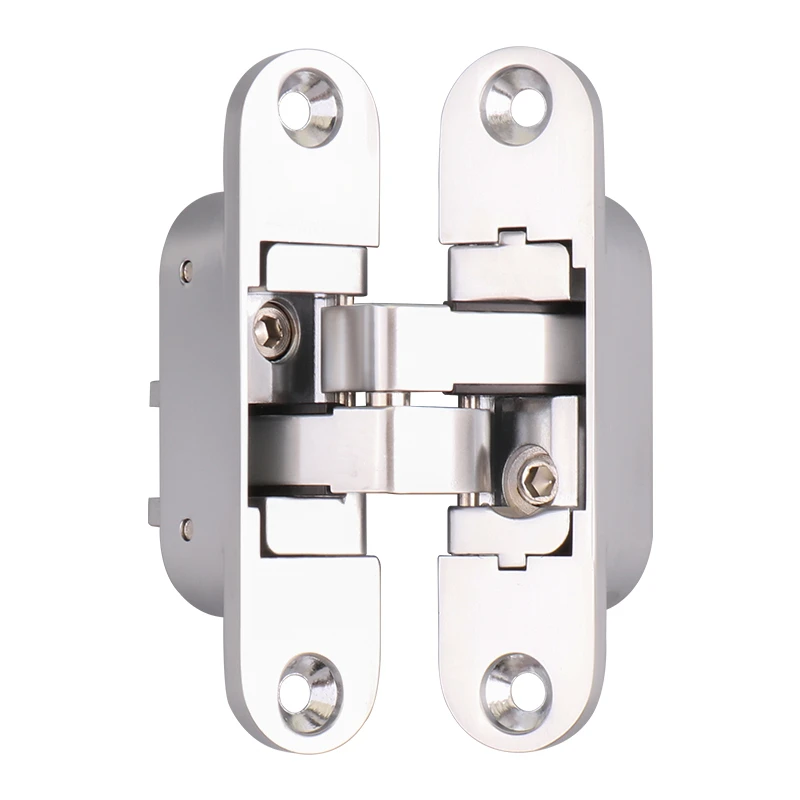 

Three-dimensional adjustable concealed door hinge hidden cross hinge 180-degree folding external background wall