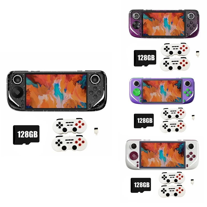 

New E6plus Handheld Game Console+2Xcontroller 128G+20000Games 5 Inch Portable Arcade Video Game Console Support Connect TV