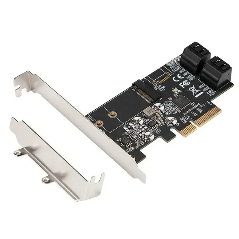 New PCIe 3.0 x2 to M.2(NGFF) B Key and 4 SATAIII 6G internal ports expansion controller card support 2230,2242 size ngff ssd