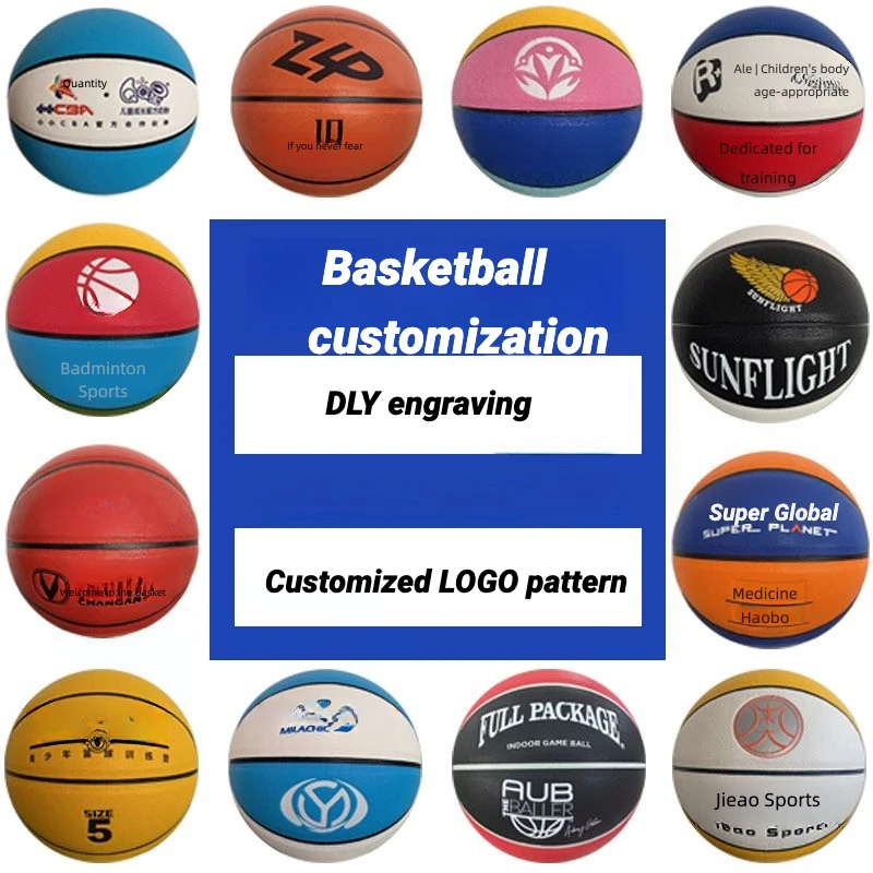 Basketball Customization  Logo Professional Engraving Various Patterns And Colors Customized For Group Youth