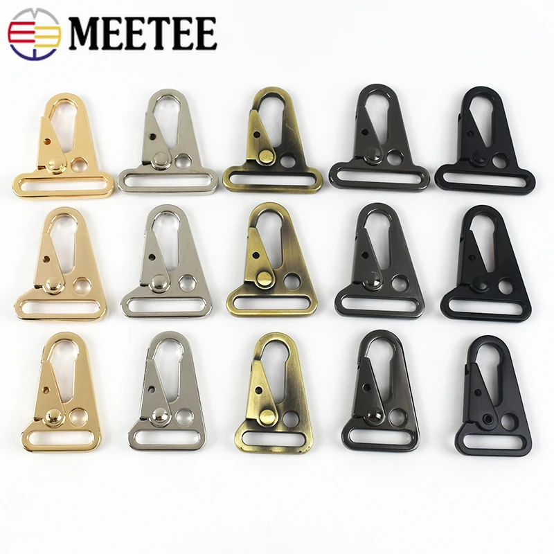 4/10Pcs Metal Strap Buckles Trigger Snap Hook 20-38mm Keychain Webbing Chain Clasp Dog Collar Clips Carabiner Leather Hardware