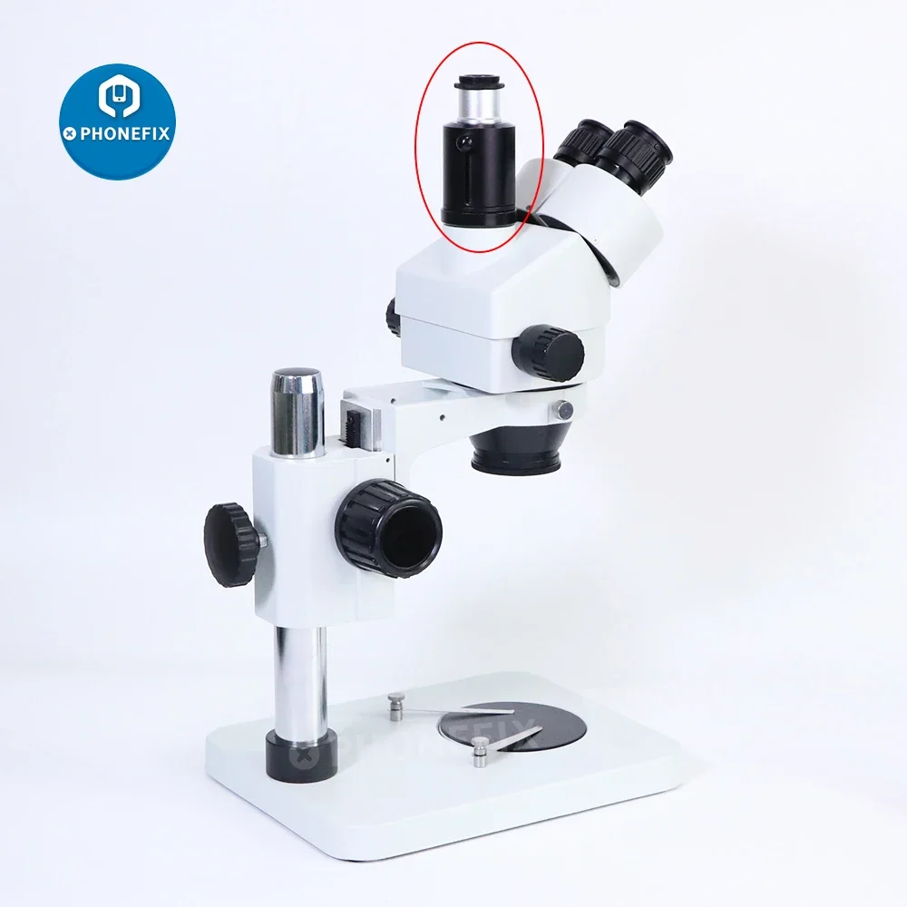 38mm CTV Trinocular Stereo Microscope Camera Lens Adapter 25mm C-MOUNT Industrial Digital Microscopio Electronic Eyepiece Tube