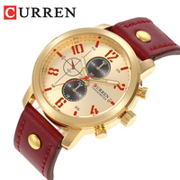 CURREN 8192 New Pu Leather Strap Male Wristwatches Top Luxury Brand Quartz Watches for Men Business Men's Clock Reloj Hombres