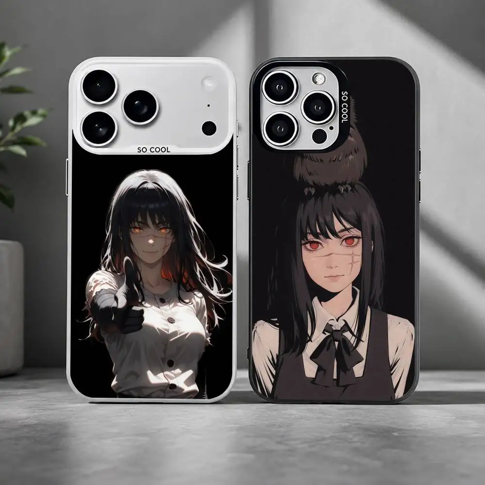 Yoru Chainsaw Man Anime classic Phone Case For iPhone 17,16,15,14,13,12,11Plus Pro Max XS,gloss black Cover