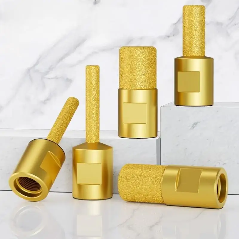

New 1Pcs High Efficiency Edges Trimming And Grooving Tool Round Shank Vacuum Brazed Burr Rotary Grinding Head For Angle Grinder