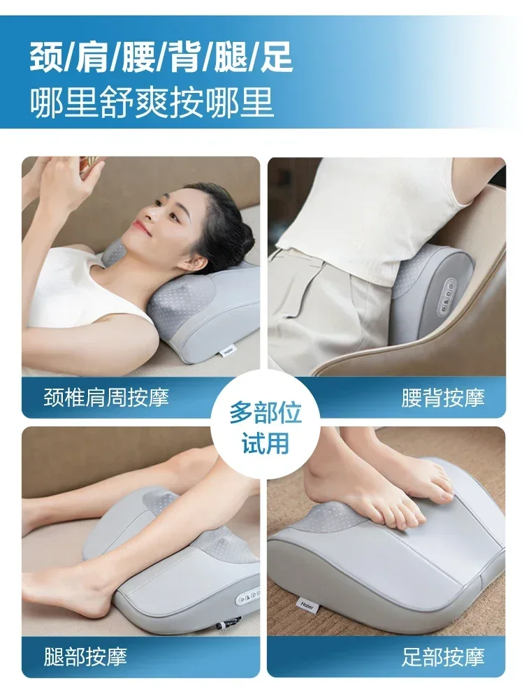 

Electric Neck Massage Pillow, 3D Kneading Massage Cushion for Waist, Back & Full Body with Heat Compress, Ideal Gift
