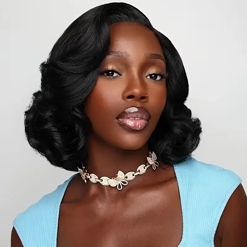 Black Curly Pixie W… - image