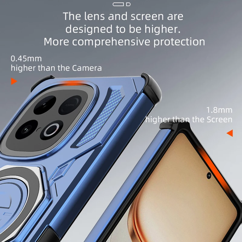 Armatura Magnetica Per vivo iQOO Z10 Turbo Caso vivo iQOO Z10 Turbo Copertura Paraurti Magsafe Custodia di Ricarica Senza Fili vivo iQOO Z10 Turbo