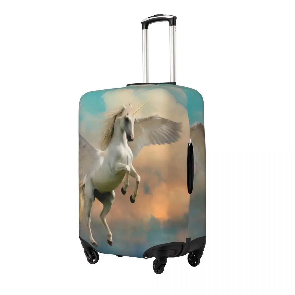 Unicorn In Flight Print Luggage Protective Dust Covers Elastic Waterproof 18-32inch Suitcase Cover Travel Accessories