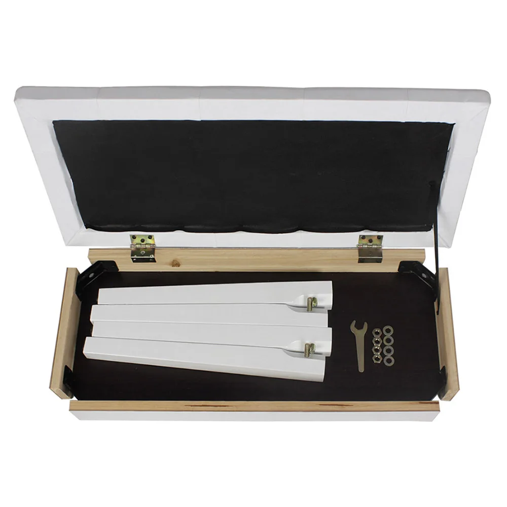 Hooqu, gran oferta, silla de Piano de madera de alta calidad con espacio de almacenamiento, taburete de Piano con cojín de cuero suave grueso