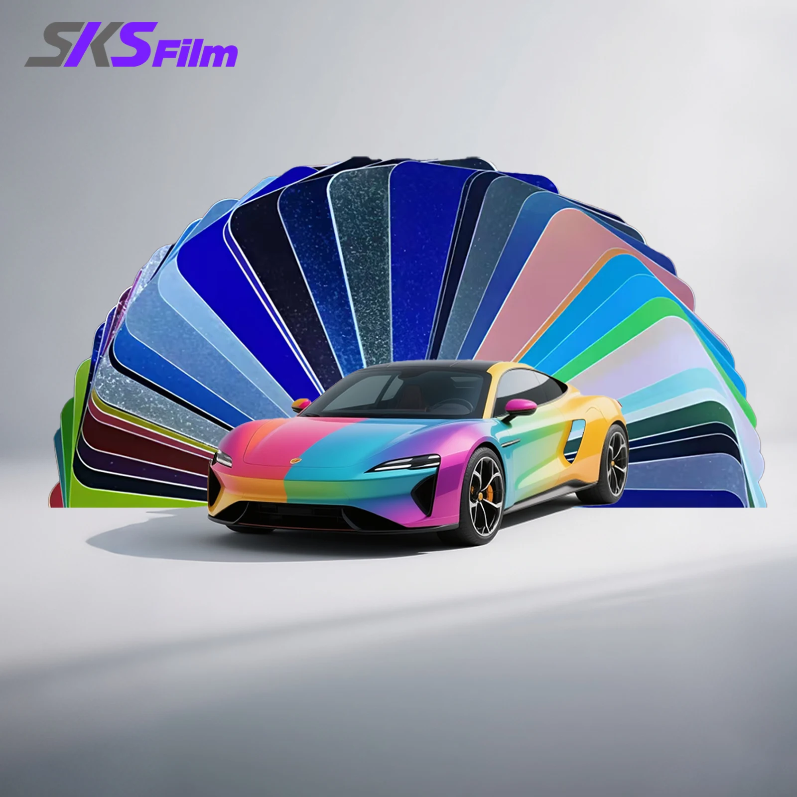 

SKS Color Customization PPF Автомобильные пленки 7,5 мил Самоклеящаяся защитная пленка для краски из ТПУ Глянцевая гидрофильная нагревательная лечебная пленка