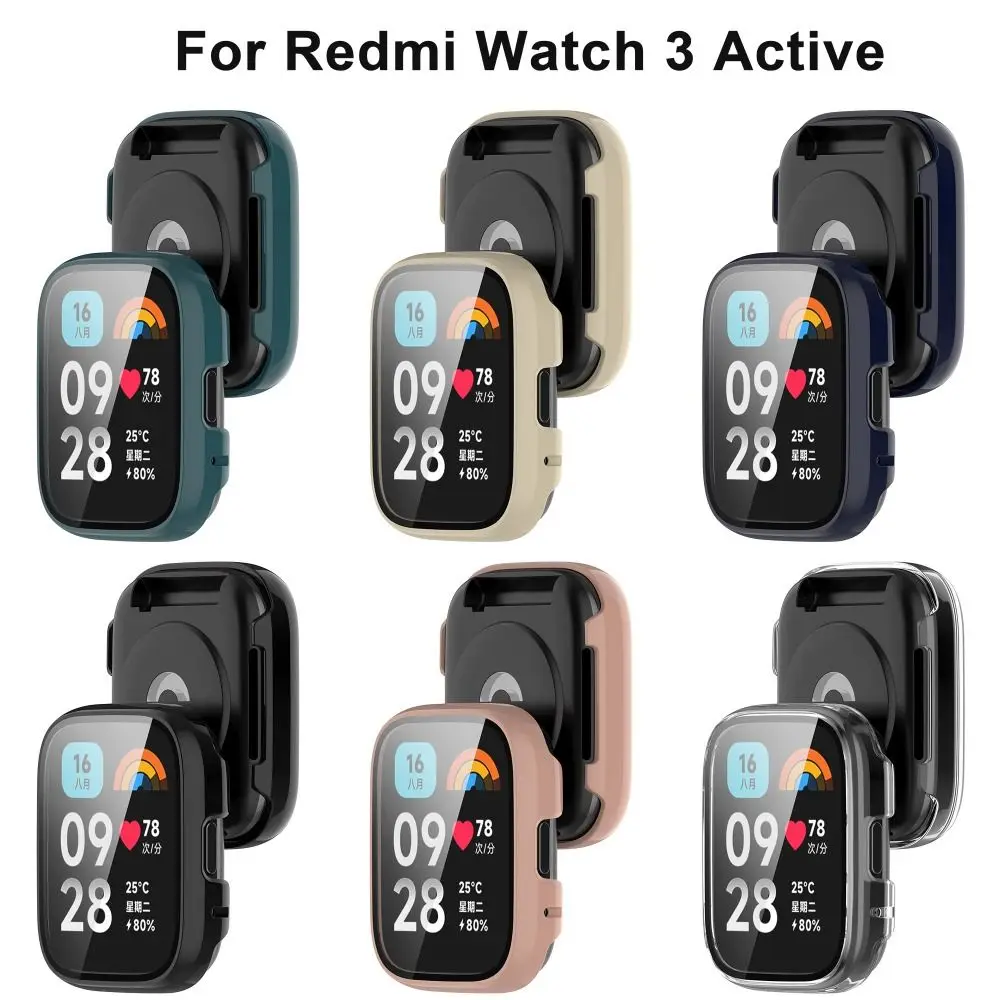 Nuovo PC + custodia protettiva temperata Proteggi schermo per orologio intelligente Accessori rigidi Cover Shell Redmi Watch 3 Active