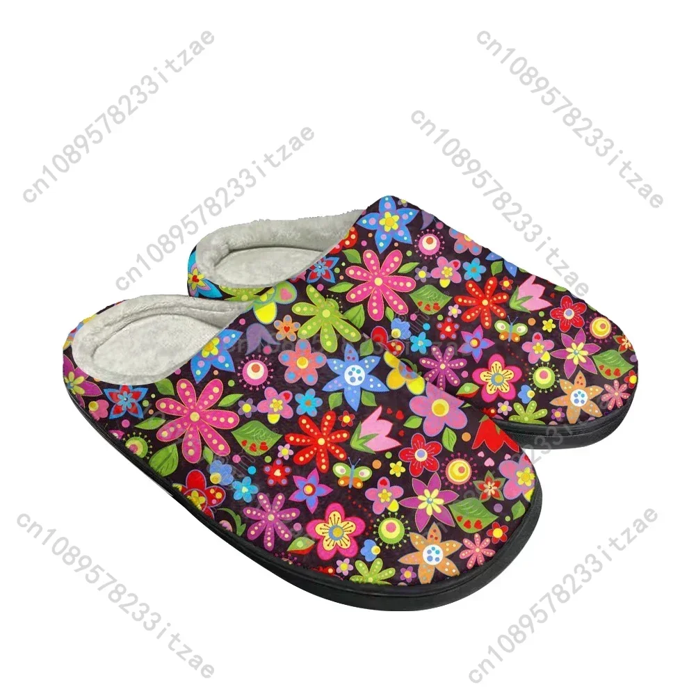 รองเท้าแตะแฟชั่นผ้าฝ้ายแบบกำหนดเอง รุ่น Hot Cool Brite สำหรับผู้ชาย ผู้หญิง และวัยรุ่น บุขนนุ่ม สวมใส่สบาย ให้ความอบอุ่น