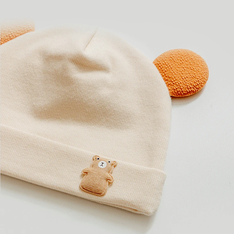 0-3M Newborn Baby Cotton Hat Beanie Baby Spring Autumn Warm Accessories Girls Boys Photography Props Infant Cute Cartoon Bonnet images - 6