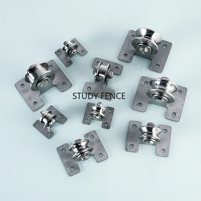 

304 Stainless Steel Pulley Electric Sunshade with Bearing Wheels Four Hole V/U/H Silent Pulley Household Hardware Accessories