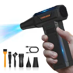 U7Ultra Mini Turbo Fan Jet(180000RPM),Speed 58m/s Portable-Electric LED Compressed Air Duster, for Keyboard,Car,PC,Home Cleaning