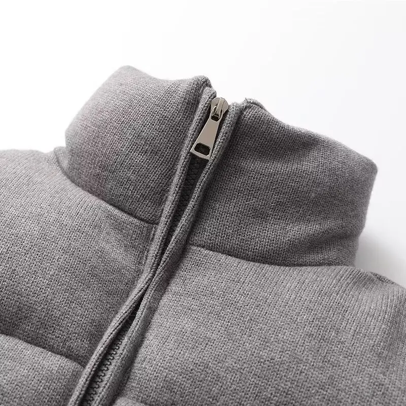   Vêtements pour femmes 2025 nouveau simple basique polyvalent col montant manteau de pain ample manteau en coton décontracté