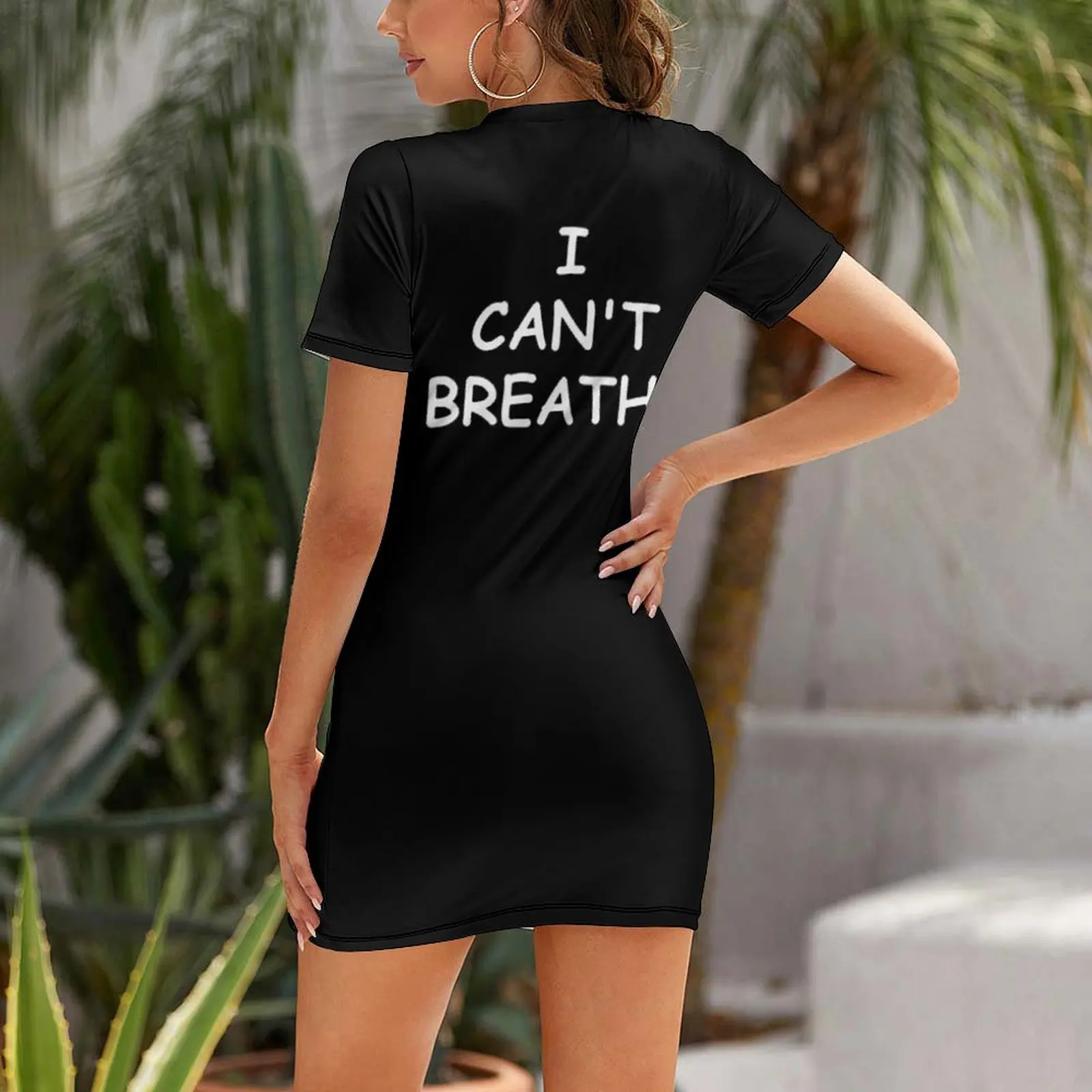 I can’t breathe Short Sleeved Dress evening dress women sensual sexy dress for women